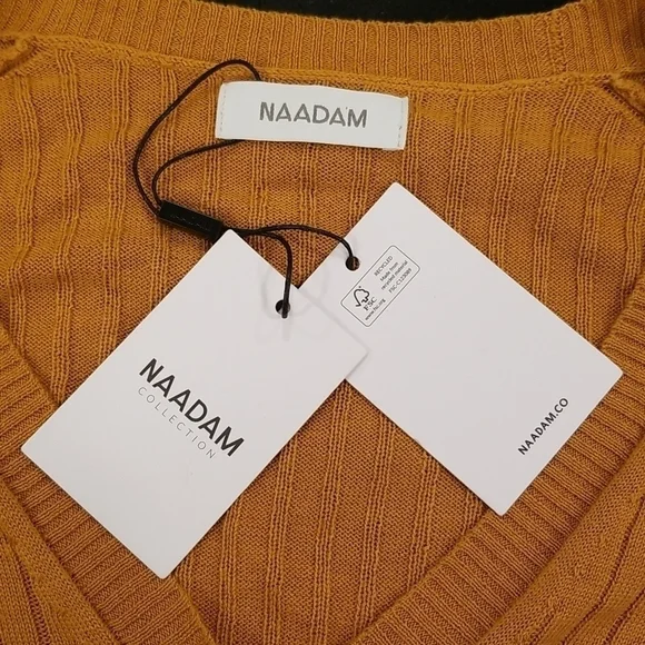 💕NAADAM💕 Ribbed Cropped Cardigan Silk Cashmere Blend ~ Gold XS NWT